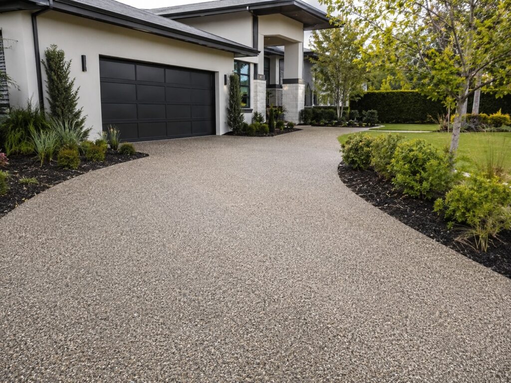 exposed aggregate concrete driveway in Melbourne